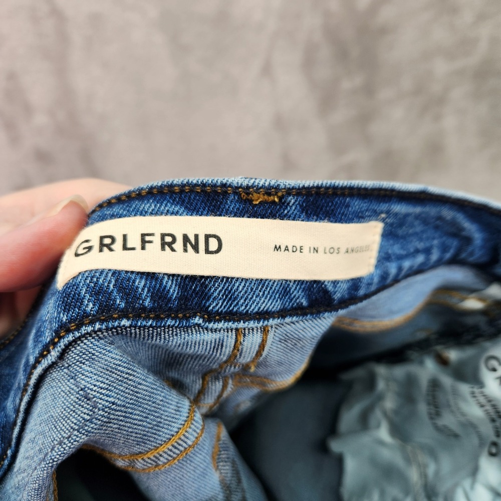 GRLFRND Jeans Womens‎ 24 Piper Super High Rise Stretch Slim Prospect Distressed - Picture 4 of 11